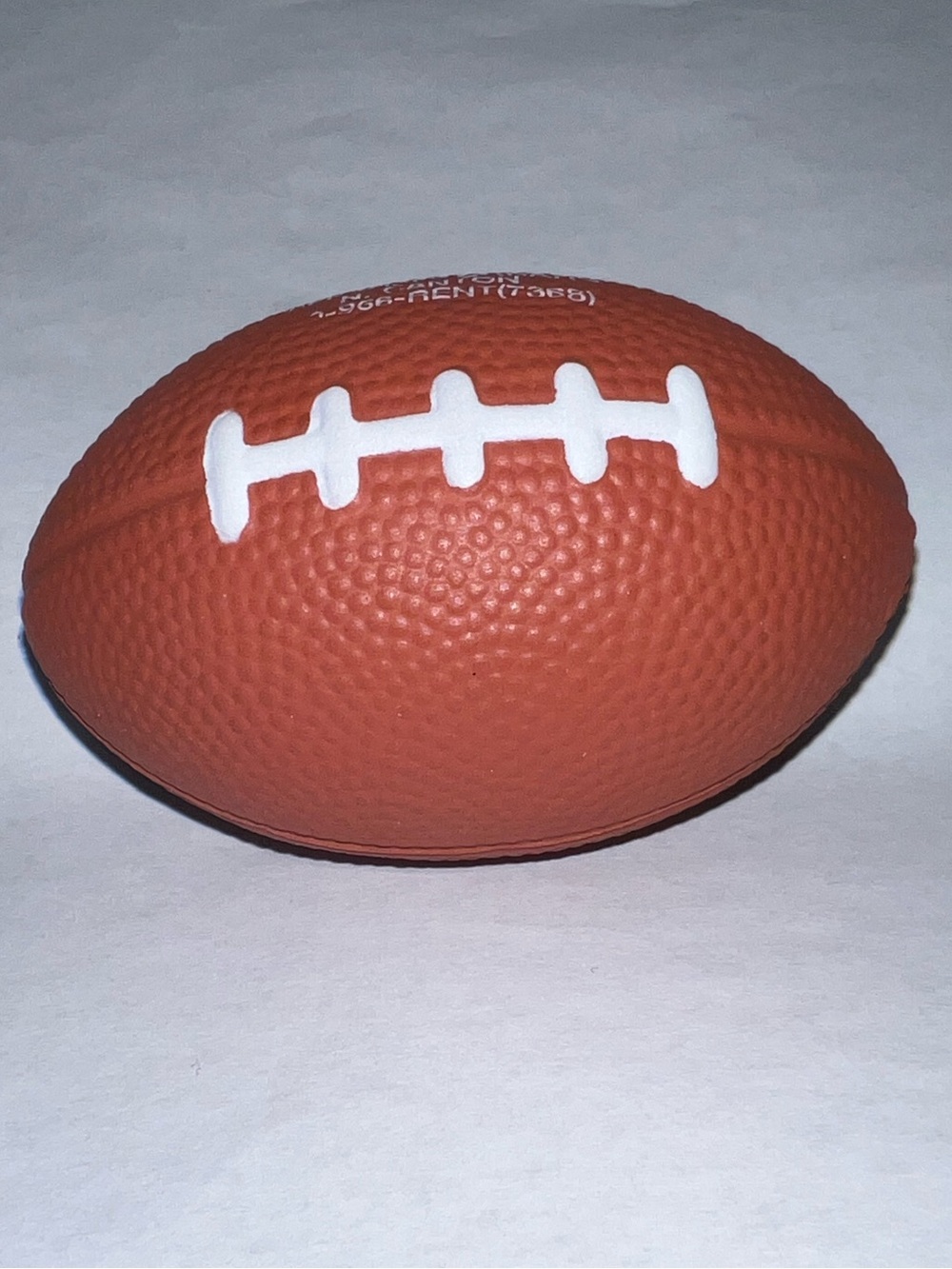 🍄 Mini Brown Foam Football White Laces Stress Toy Ball Reliever 3”